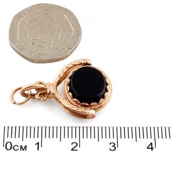 9ct rose gold 4.6g Fob Pendant